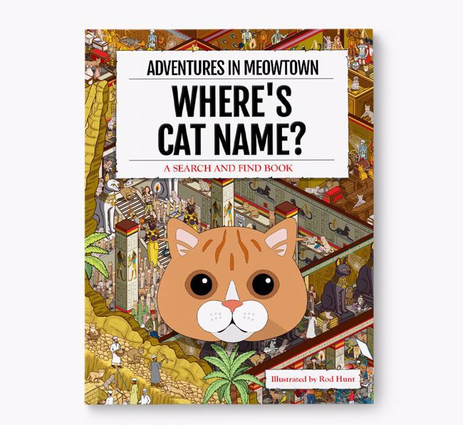 Personalized Where's {dogsName} Book: Adventures In Meowtown